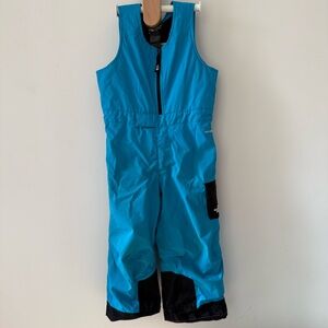 The North Face Turquoise and Black Snow Bib Snowpants